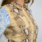 Blumarine Blue Rose Lightweight Jacket