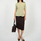 Yves Saint Laurent Hickory Wool Skirt