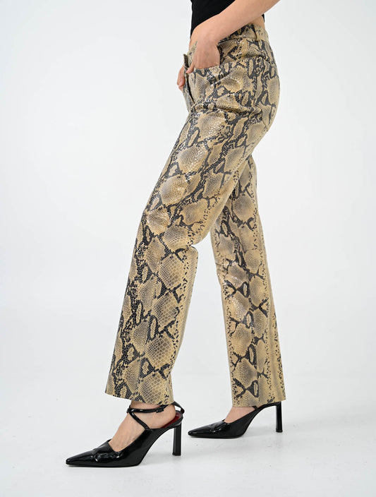 Leather Snake Pants