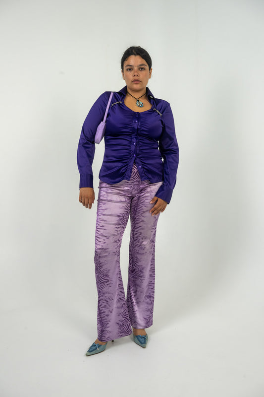 Lilac Zebra Disco Pants
