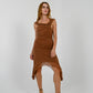 Cioccolato Ruffle Rosette Dress