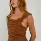 Cioccolato Ruffle Rosette Dress
