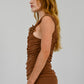 Cioccolato Ruffle Rosette Dress