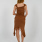 Cioccolato Ruffle Rosette Dress