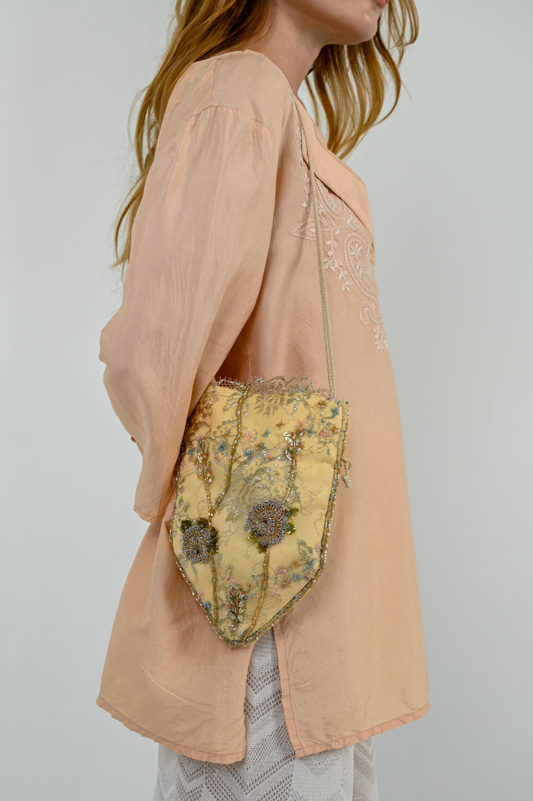 Blumarine Silk Peach Caftan Blouse
