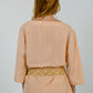 Blumarine Silk Peach Caftan Blouse