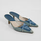 Dior Denim Lace-Up Pumps (37.5)
