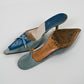 Dior Denim Lace-Up Pumps (37.5)
