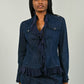 Versace Denim Chiffon Skirt Set