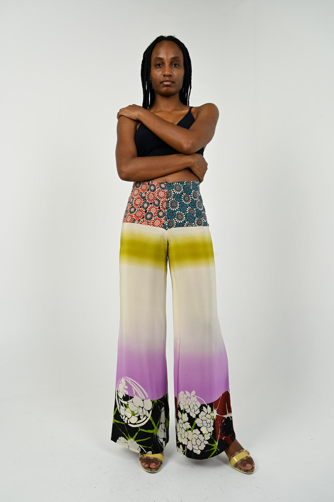 Jean Paul Gaultier Silk Palazzo Pants