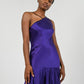Barbed Wire Hyacinth Silk Dress