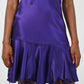 Barbed Wire Hyacinth Silk Dress