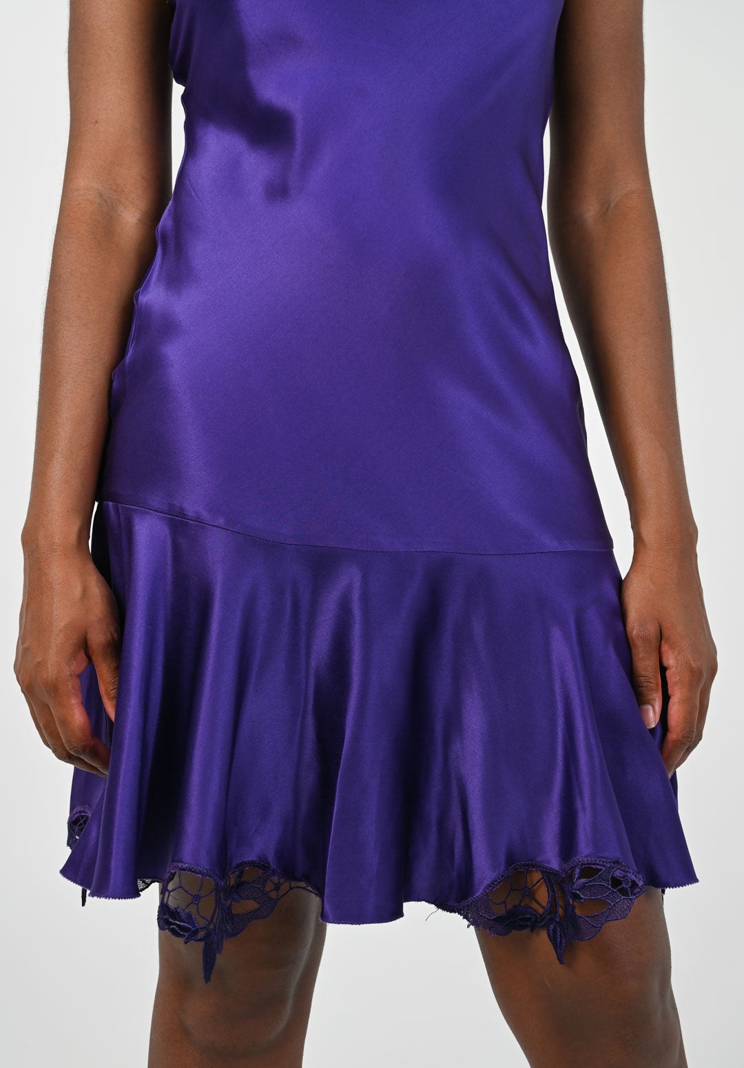 Barbed Wire Hyacinth Silk Dress