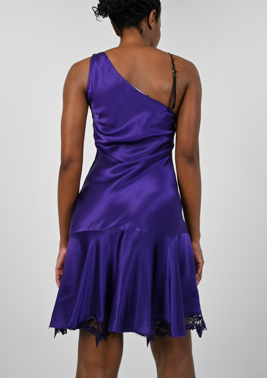Barbed Wire Hyacinth Silk Dress