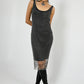 Gunmetal Beaded Fishnet Dress