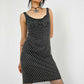 Gunmetal Beaded Fishnet Dress