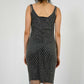 Gunmetal Beaded Fishnet Dress