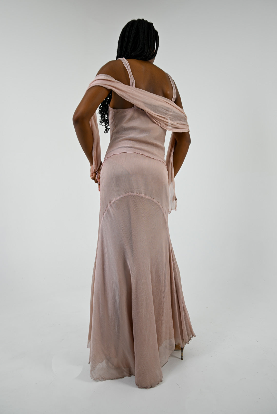 Blush Silky 3-Piece Dress Set