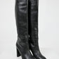 Raven Leather Pull-On Boots (40)