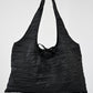 Bramani Noir Crinkle Pleat Bag