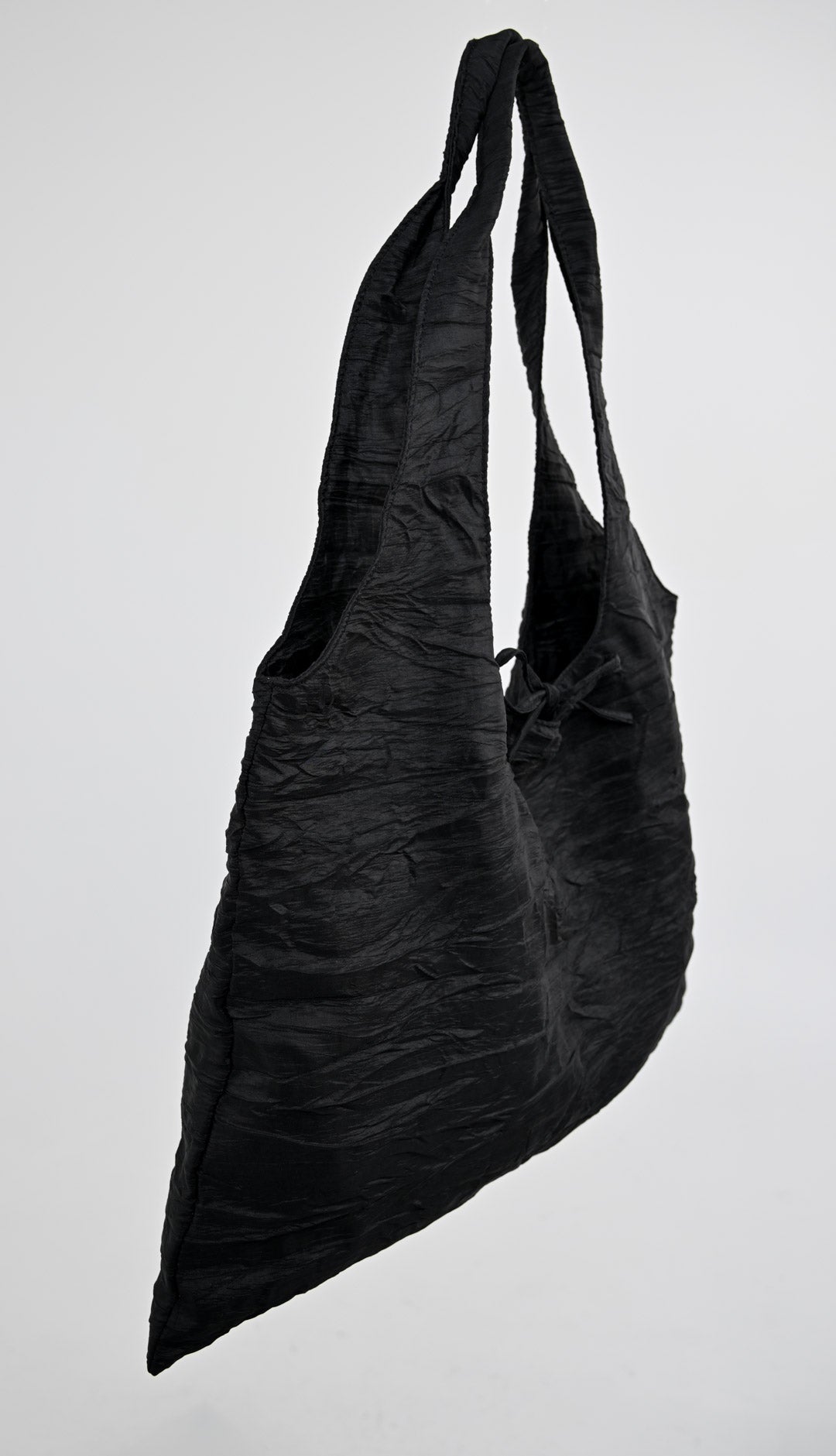 Bramani Noir Crinkle Pleat Bag