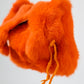 Tangerine Rabbit Fur Purse