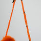 Tangerine Rabbit Fur Purse