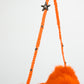 Tangerine Rabbit Fur Purse