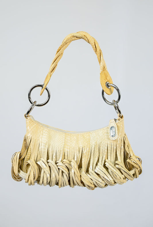 Tosca Blu Curled Snakeskin Purse