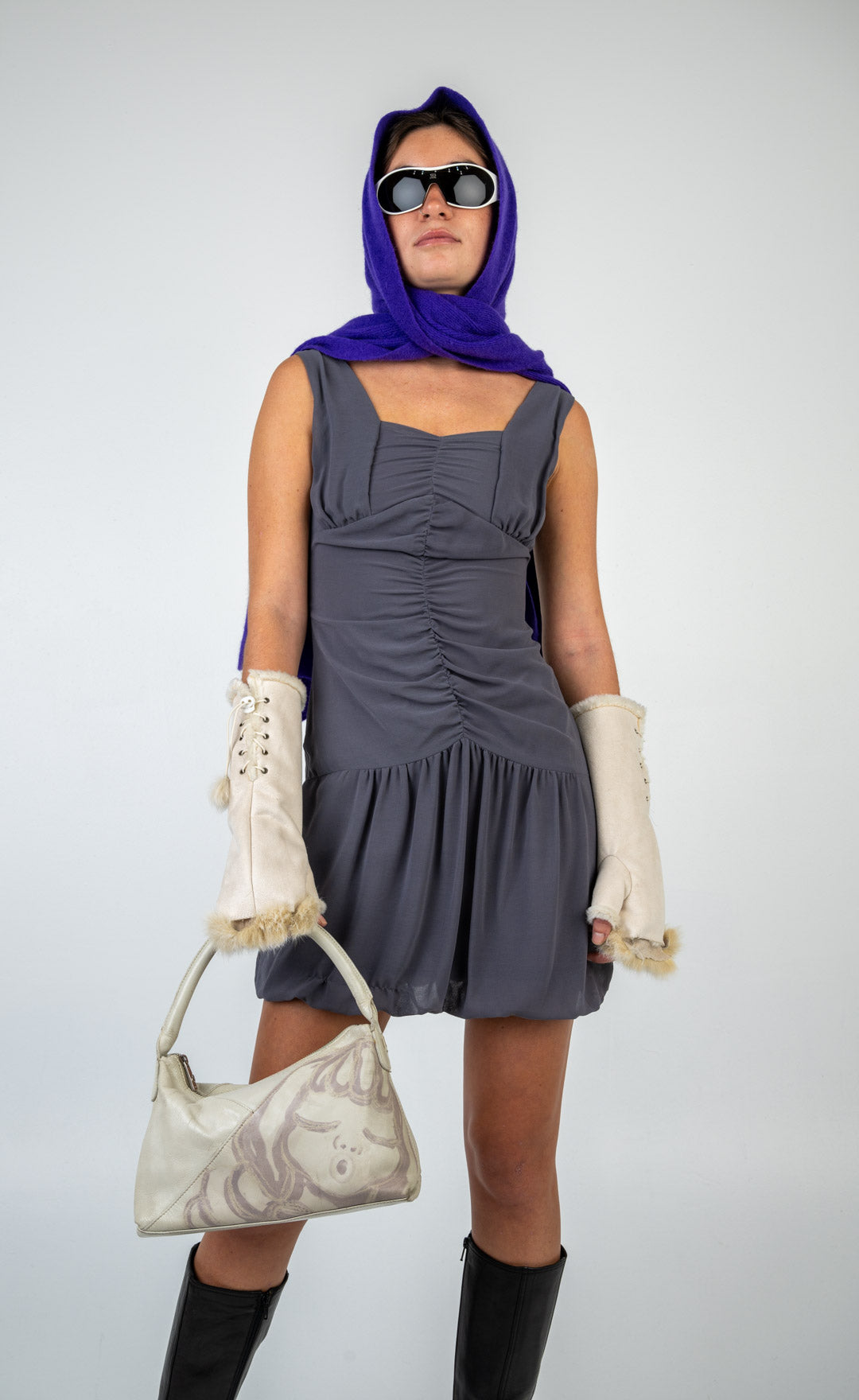 Storm Silk Ruched Dress