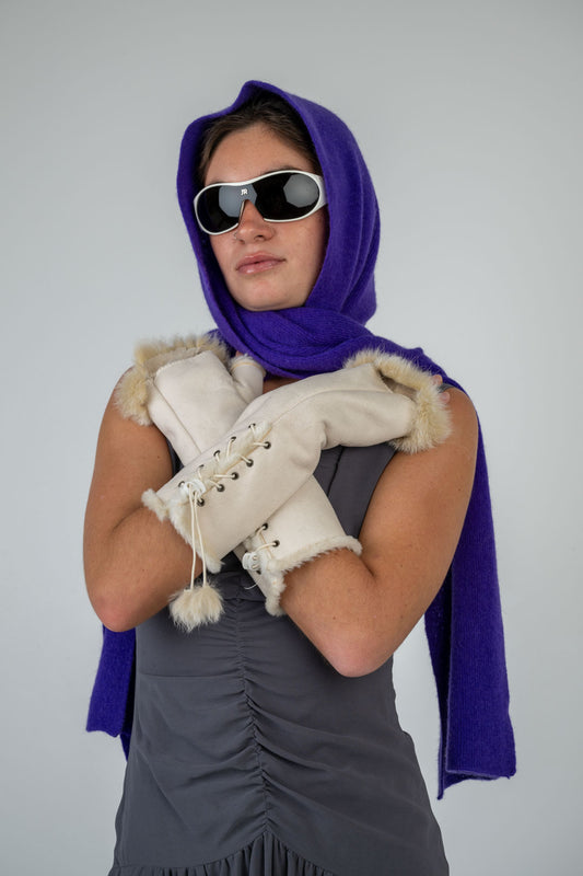 Fingerless Fur Gloves