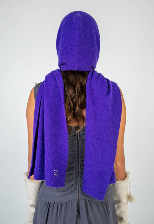 Violet Wool Headscarf