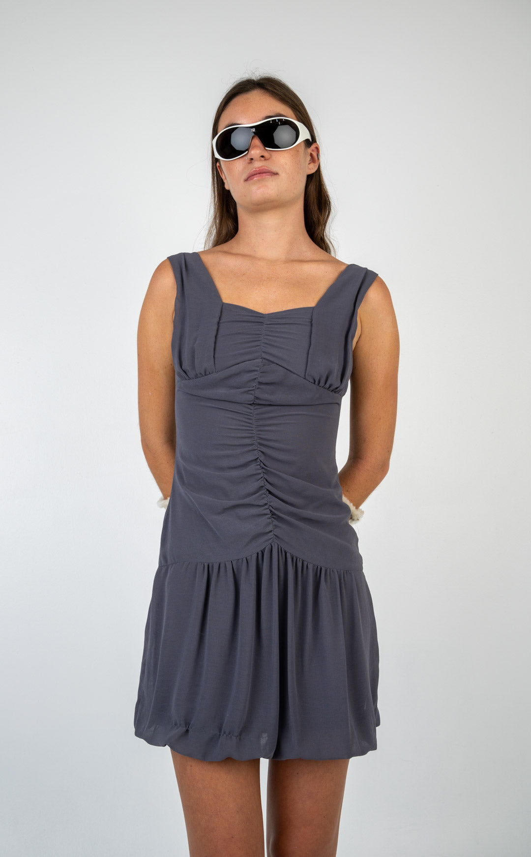 Storm Silk Ruched Dress