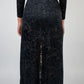 Black Velvet Mandarin Collar Dress