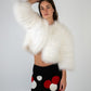 Marabou Feather Cropped Jacket