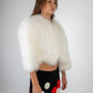 Marabou Feather Cropped Jacket