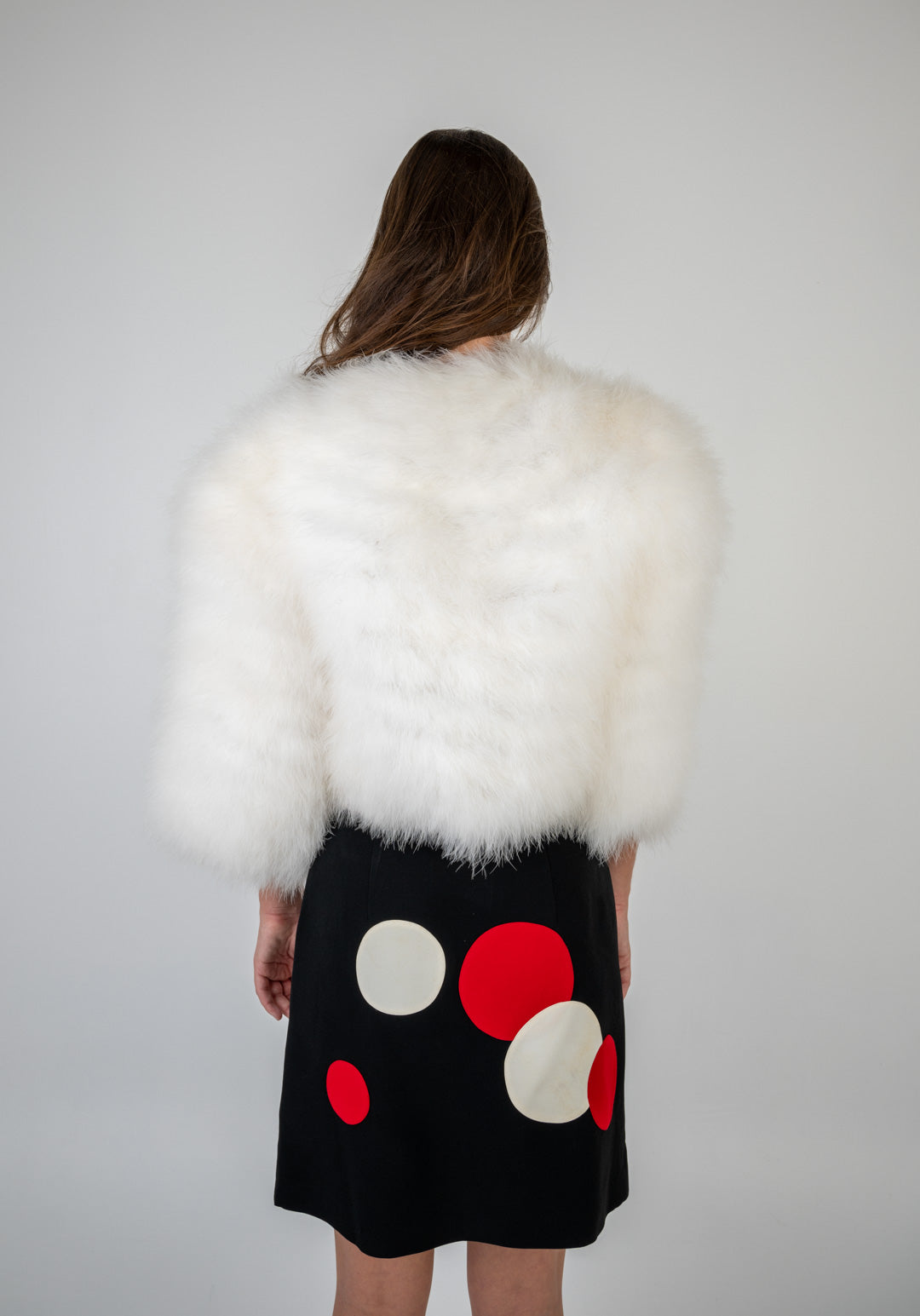 Marabou Feather Cropped Jacket