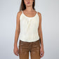 Cream Fluted Wool Top