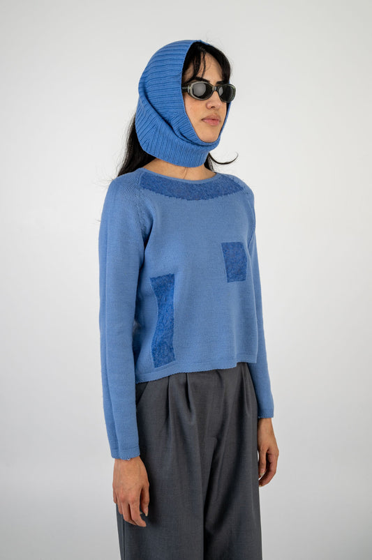 Mara Carol Cornflower Cowl Knit