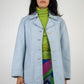 Arctic Blue Leather Jacket