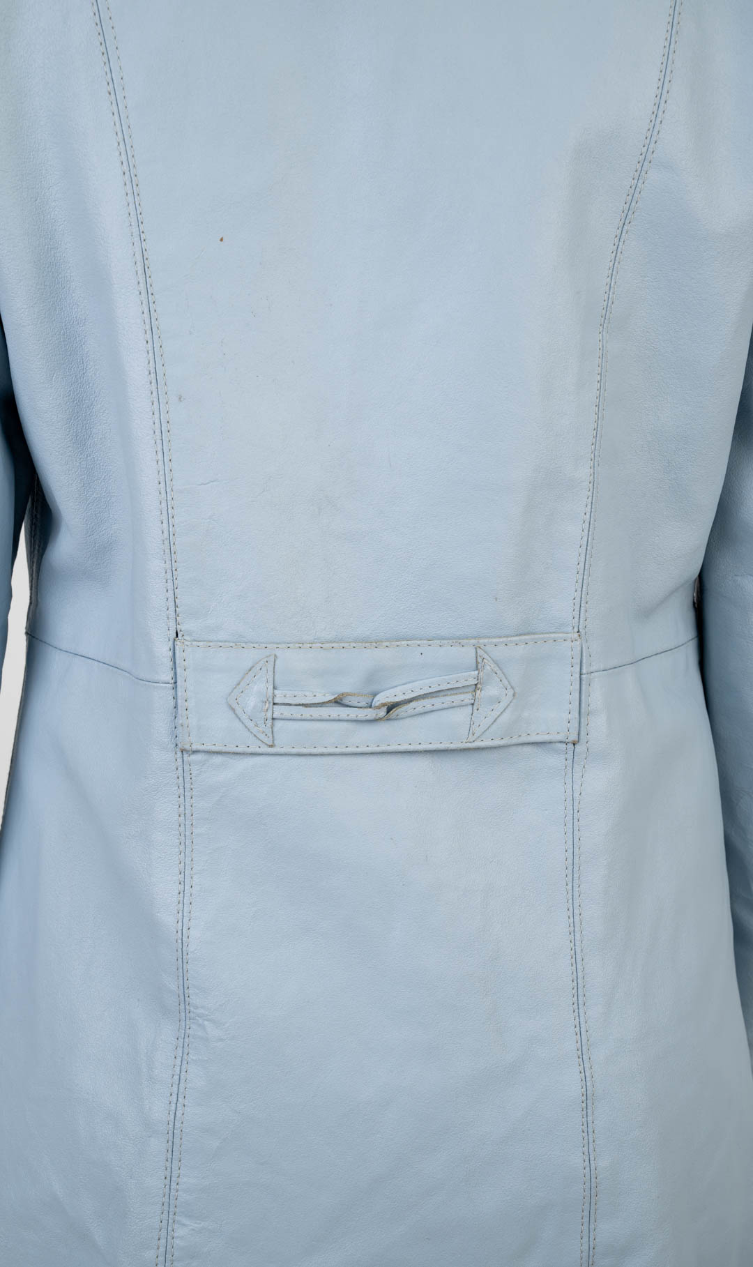 Arctic Blue Leather Jacket