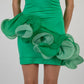 Emerald Silk Swirl Dress
