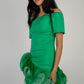 Emerald Silk Swirl Dress