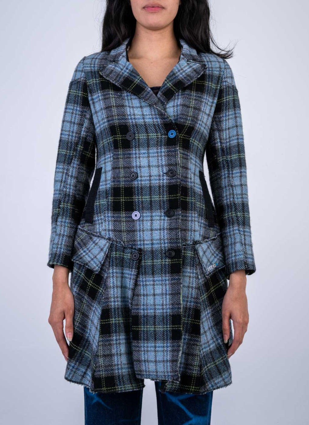 Marithé + François Girbaud Plaid Coat