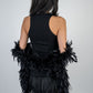 Midnight Feathered Dress