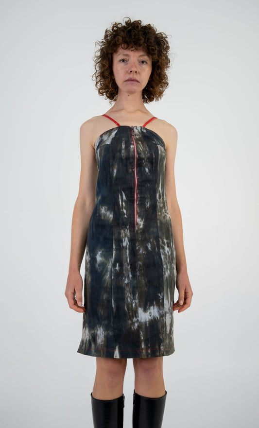 Storm Dye Zip Dress