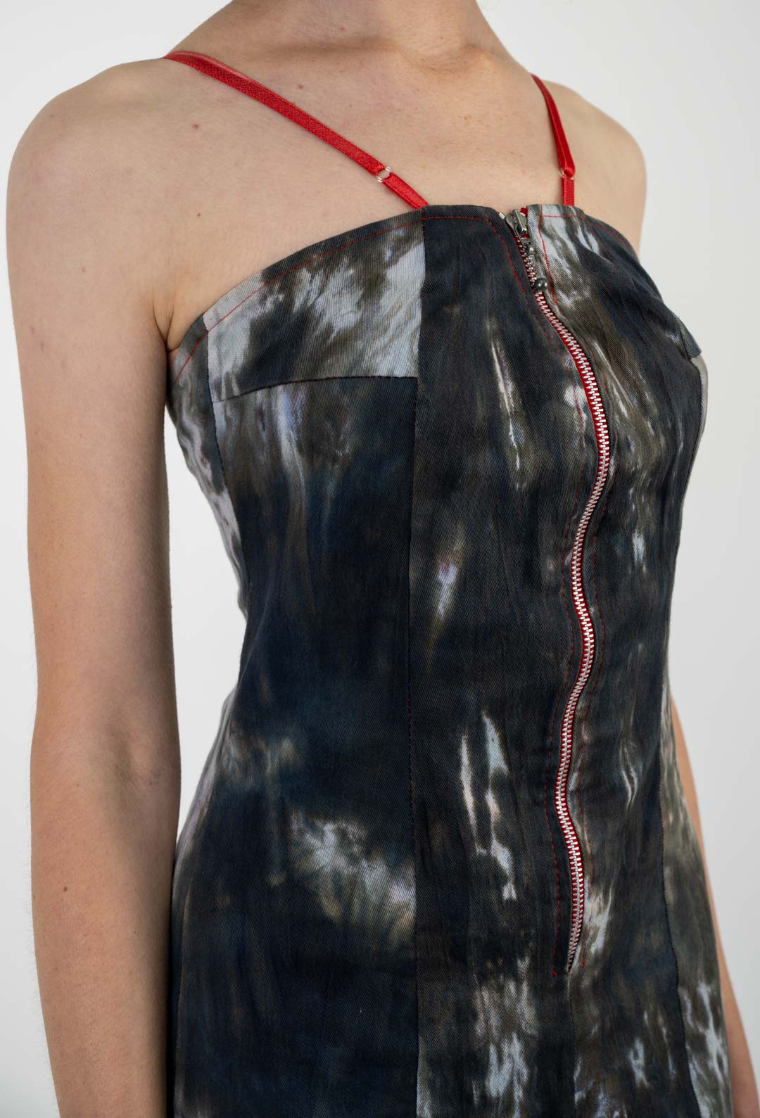 Storm Dye Zip Dress