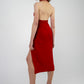 Norma Kamali Scarlet Halter Dress