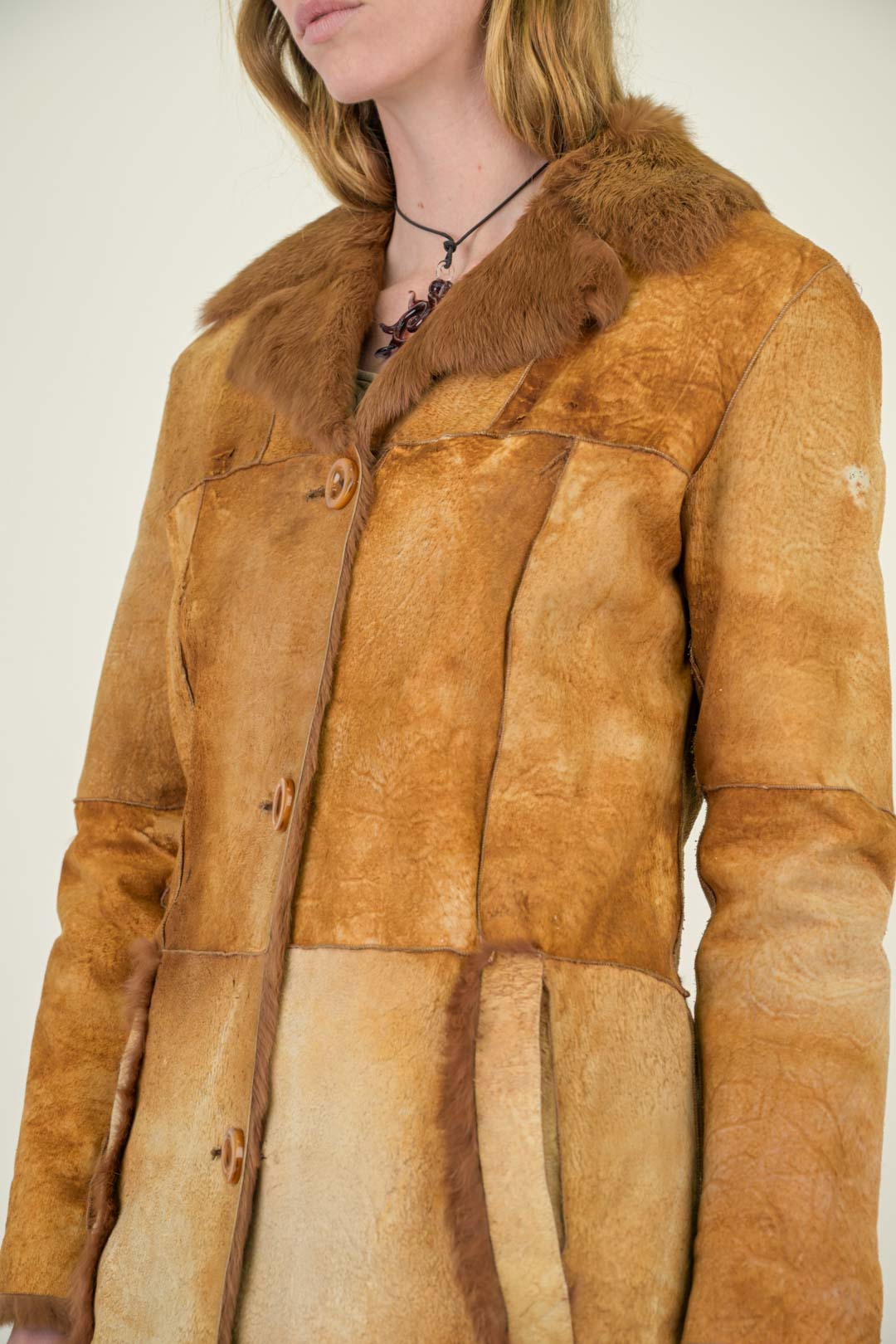 Butterscotch Rabbit Fur Coat