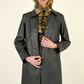 Sable Leather Panel Coat